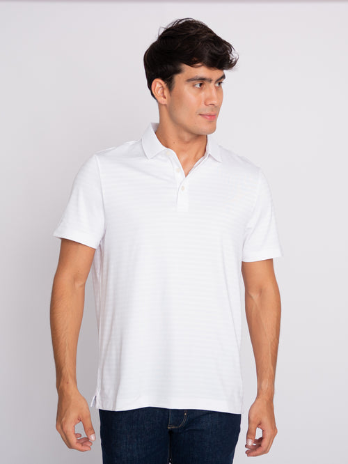 Tech Tonal Stripe Polo Michael Kors